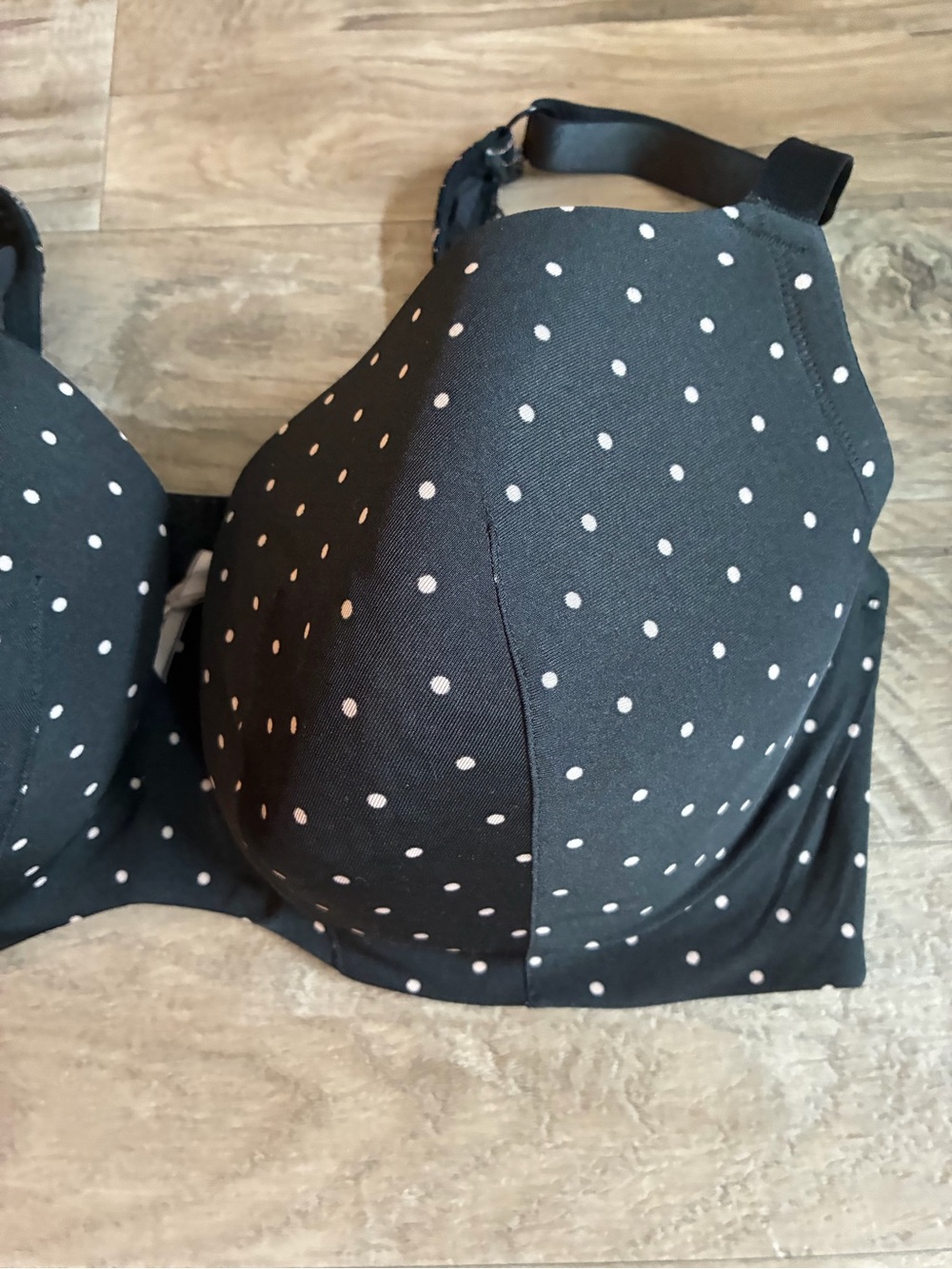 Cacique Polka Dot Bow Lightly Lined Balconete Bra - Picture 5 of 8